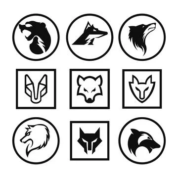 Silhouette of the wolf. Stock Illustration