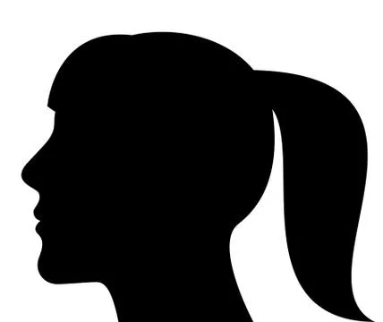 Silhouette of a woman head Stock Illustration