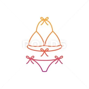 Silhouette of woman swimsuit on white background Stock Illustration
