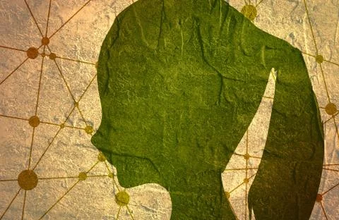 Silhouette of a woman's head Stock Illustration
