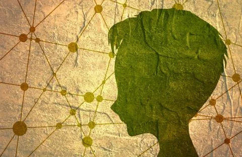 Silhouette of a woman's head Stock Illustration