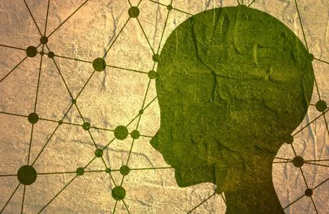 Silhouette of a woman's head Stock Illustration