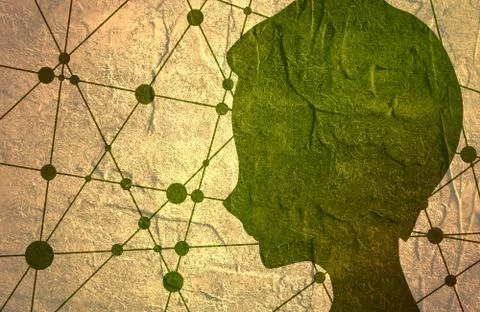 Silhouette of a woman's head Stock Illustration