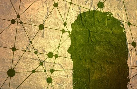 Silhouette of a woman's head Stock Illustration