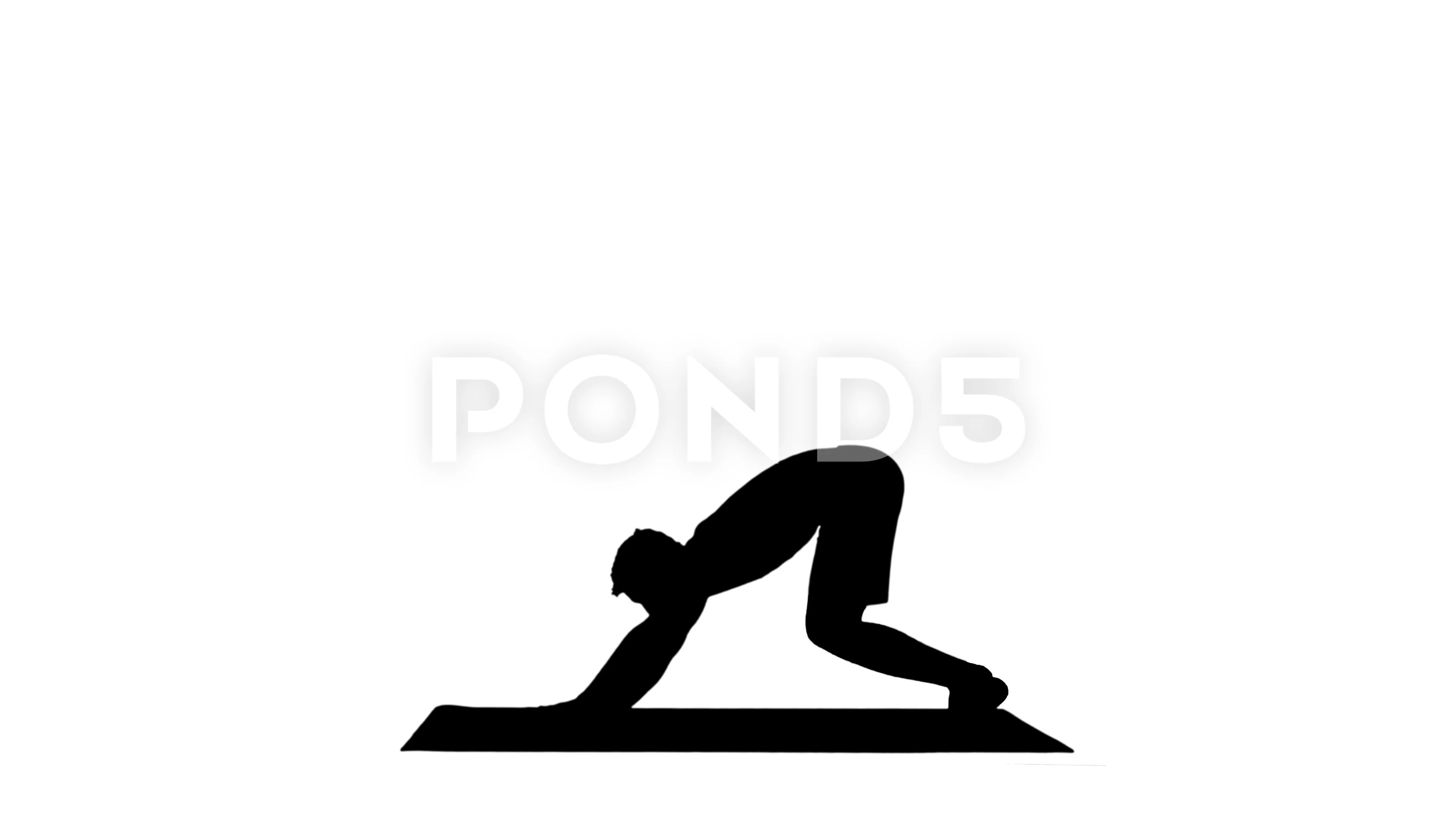 Silhouette Yoga Pose Vector Illustration Woman Stock Vector (Royalty Free)  2318391755 | Shutterstock