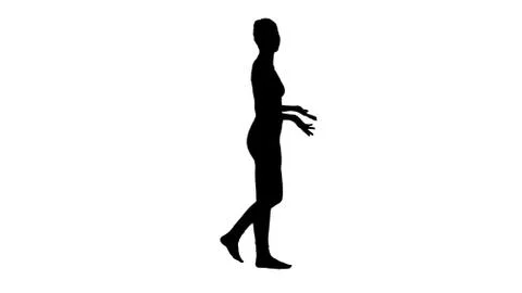 Silhouette Yoga trainer talking to camera. Stock Illustration