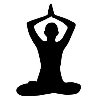 The silhouette of a yogi Stock Illustration