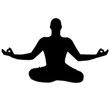 The silhouette of a yogi Stock Illustration