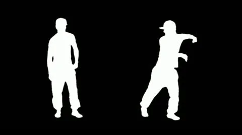 Silhouette of a young man breakdancing Video stock 11965746