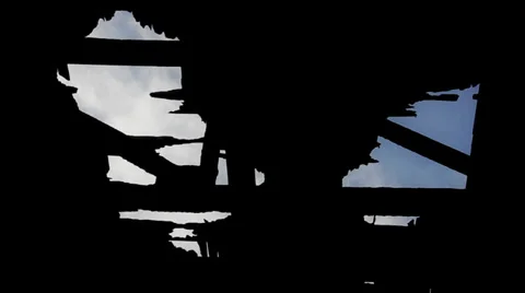 Silhouetted Broken Floor - Timelapse Stock Footage 34919700