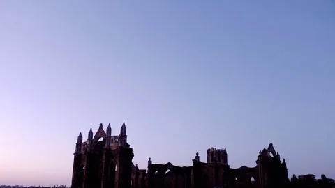 Silhouetted colonial Architecture on a setting sun background Stock Footage 72522849