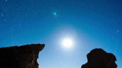 Silhouetted eroded rock formations Stock Footage 54232449