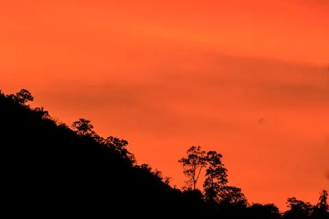 Silhouetted mountians Stock Photos