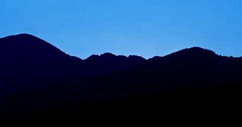 Silhouetted Sawatch Mountain Range Stock Footage 103858780