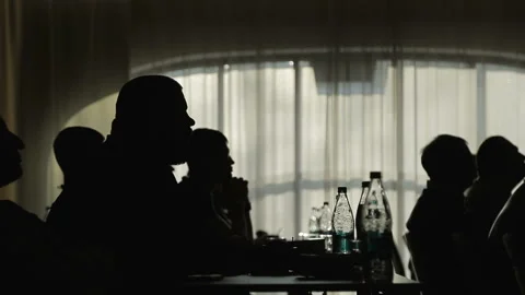 The silhouettes of the audience Stock Footage 89900750