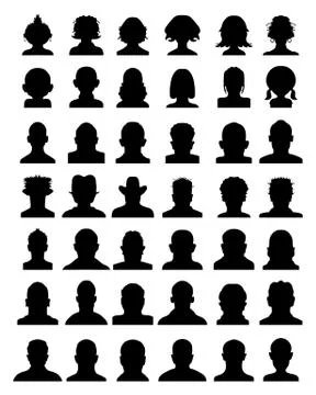 Silhouettes of avatar Stock Illustration