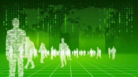 Silhouettes of binary people. HD720 progressive. Video stock 290642