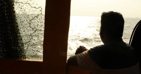 Silhouettes in a Boat Stock Footage 279905396