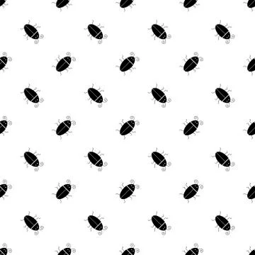 Silhouettes of Bugs Seamless Pattern Stock-Illustration