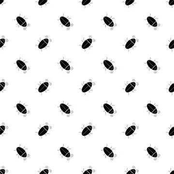 Silhouettes of Bugs Seamless Pattern Stock-Illustration