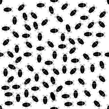 Silhouettes of Bugs Seamless Pattern. Silhouettes of Bugs Seamless Pattern... 写真素材