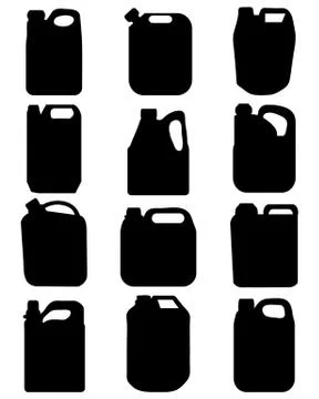 Silhouettes of canisters Stock Illustration