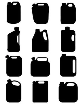 Silhouettes of canisters Stock Illustration