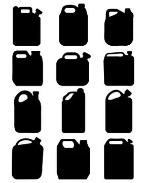 Silhouettes of canisters Stock Illustration