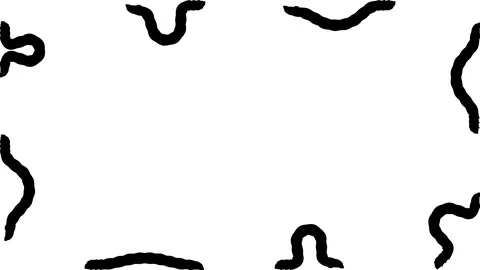 Silhouettes of Caterpillars, seamless loop animation Stock Footage 112016456