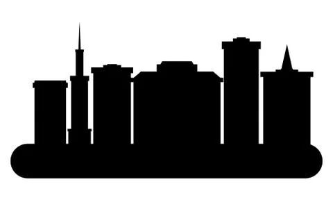 Silhouettes cityscape vector Stock Illustration