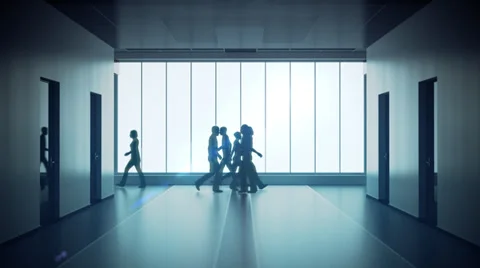 Silhouettes of a crowd of people walking... | Stock Video | Pond5