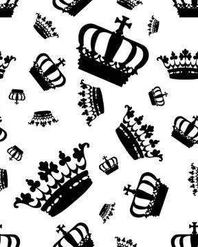 Silhouettes of crown Stock Illustration
