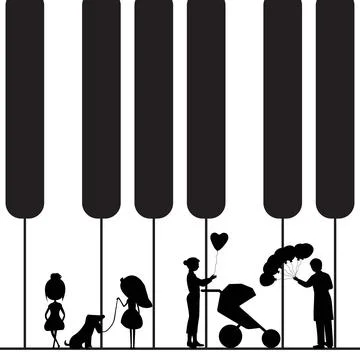Silhouettes of different persons Stock Illustration