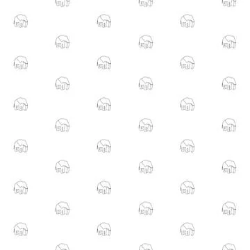 Silhouettes of elephant vector seamless pattern Stock Illustration