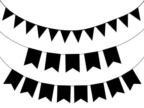 Silhouettes of flags for the holidays Illustrazione stock