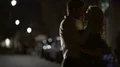 Silhouettes of loving couple embracing each other in the street, relationship 4k or 4k+ Resolution