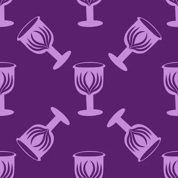 Silhouettes Magic symbols seamless pattern, with magical elements such as s.. Stock Illustration