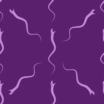 Silhouettes Magic symbols seamless pattern, with magical elements such as s.. Stock Illustration