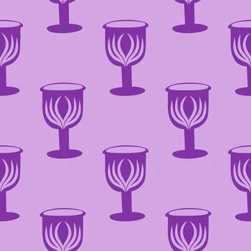 Silhouettes Magic symbols seamless pattern, with magical elements such as s.. Illustrazione stock