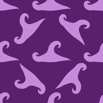 Silhouettes Magic symbols seamless pattern, with magical elements such as s.. Stock Illustration