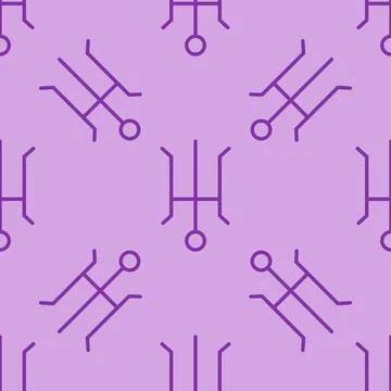 Silhouettes Magic symbols seamless pattern, with magical elements such as s.. Stockillustratie