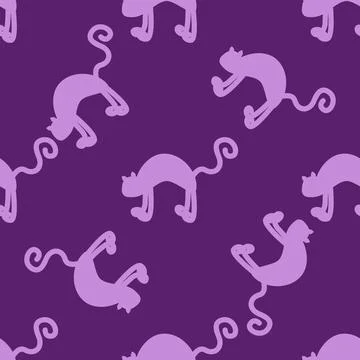 Silhouettes Magic symbols seamless pattern, with magical elements such as s.. Illustrazione stock