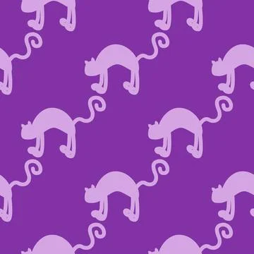 Silhouettes Magic symbols seamless pattern, with magical elements such as s.. Stock Illustration