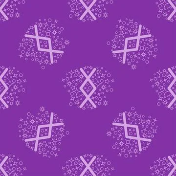 Silhouettes Magic symbols seamless pattern, with magical elements such as s.. Illustrazione stock