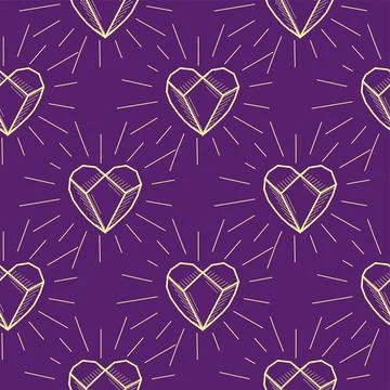 Silhouettes Magic symbols seamless pattern, with magical elements such as s.. Stock Illustration