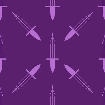 Silhouettes Magic symbols seamless pattern, with magical elements such as sna Stock Illustration