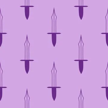 Silhouettes Magic symbols seamless pattern, with magical elements such as sna Stock Illustration