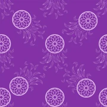 Silhouettes Magic symbols seamless pattern, with magical elements such as s.. Stock Illustration