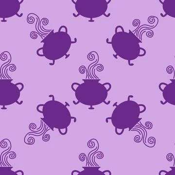 Silhouettes Magic symbols seamless pattern, with magical elements such as sna Stock Illustration