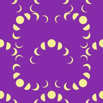 Silhouettes Magic symbols seamless pattern, with magical elements such as sna Stock Illustration